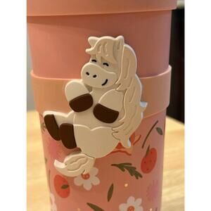 Starbucks Pink Floral Horse Cold Cup Tumbler w/ Straw – Limited Edition
